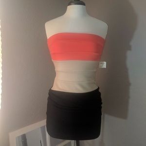 Striped multi color mini dress